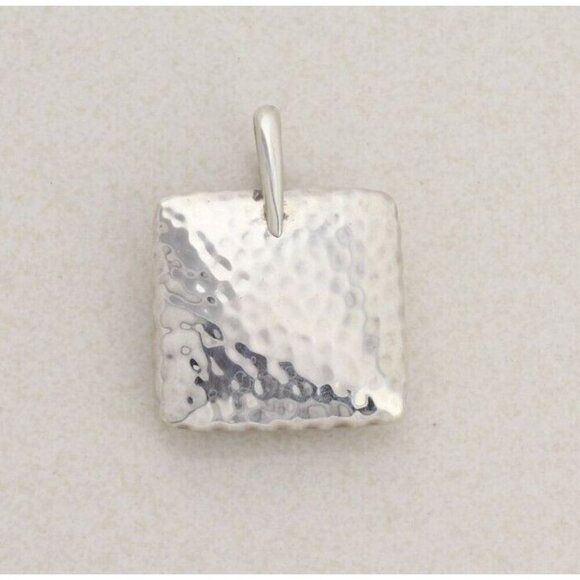 Sterling Silver Hammered Square Pendant Only Silpada - Picture 1 of 5